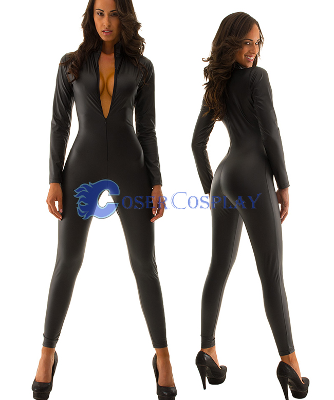 Black Lycra Spandex Catsuit